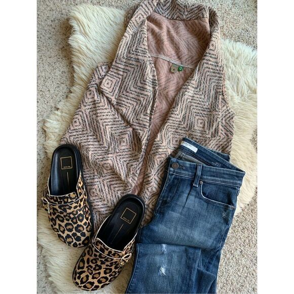 FARM Rio Textured Distressed Boho Vest Pink, Black Size S - Picture 11 of 11